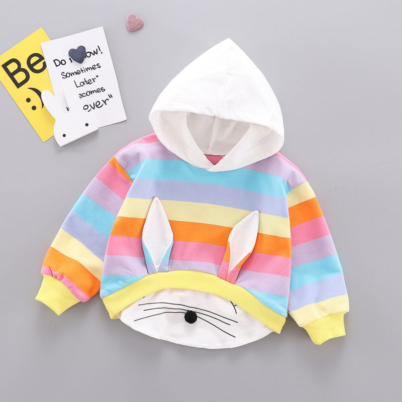 Long-Sleeved Children's Ear Hooded T-Shirt - Image 4