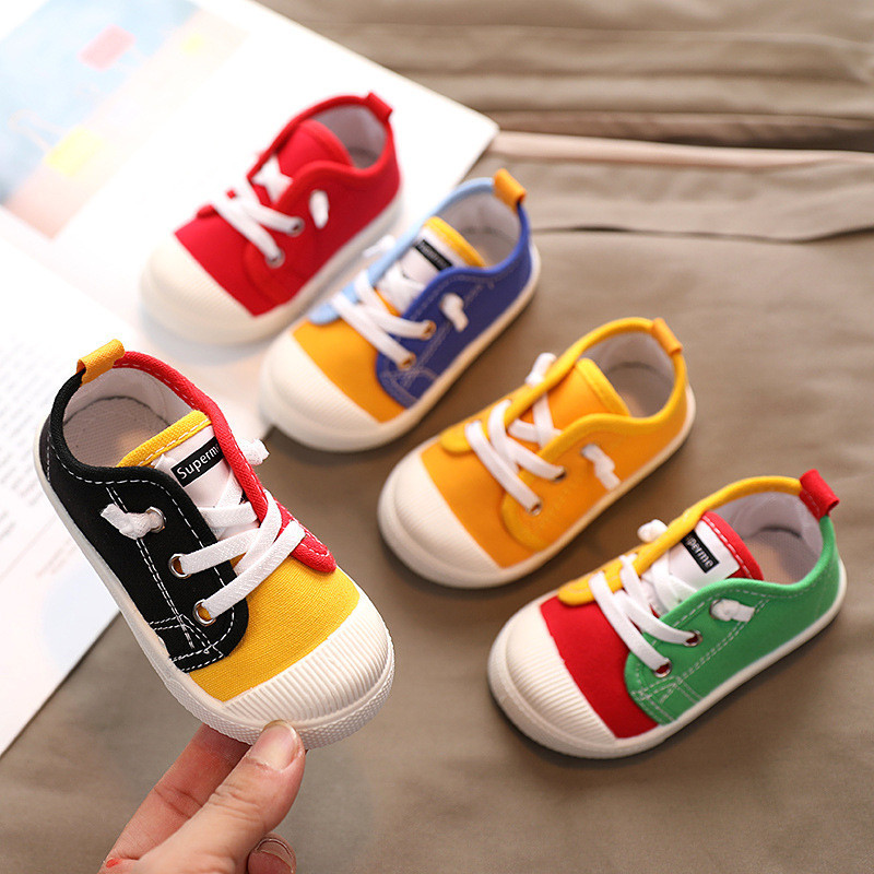Indoor Children Canvas Colorful Shoes