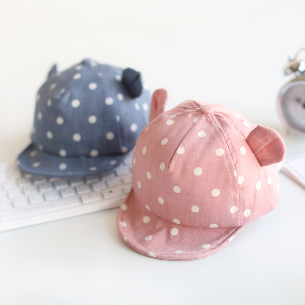 Infant Cartoon Polka Dot Baseball Cap