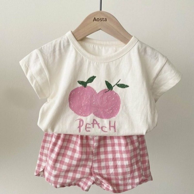 Happy Fruit Short-Sleeved Plaid Suit - Image 4