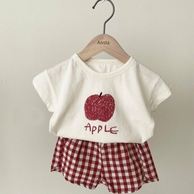 Happy Fruit Short-Sleeved Plaid Suit - Image 3