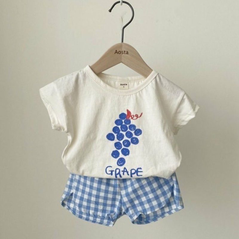 Happy Fruit Short-Sleeved Plaid Suit - Image 6