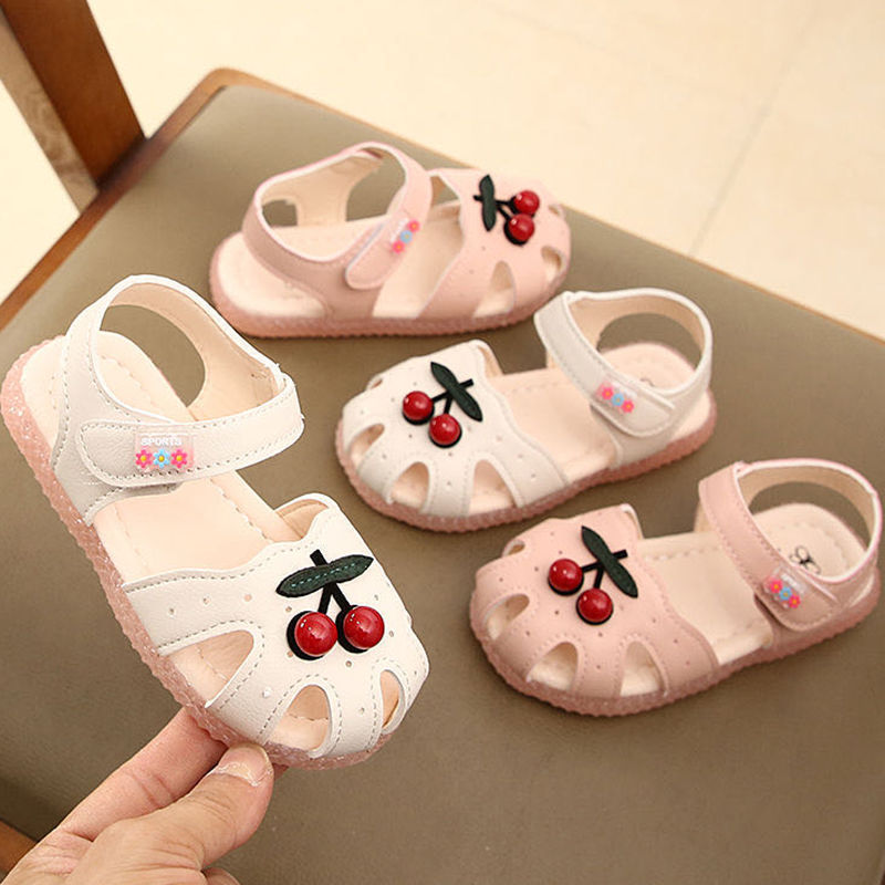 Cherry Tendon Baby Toddler Slippers