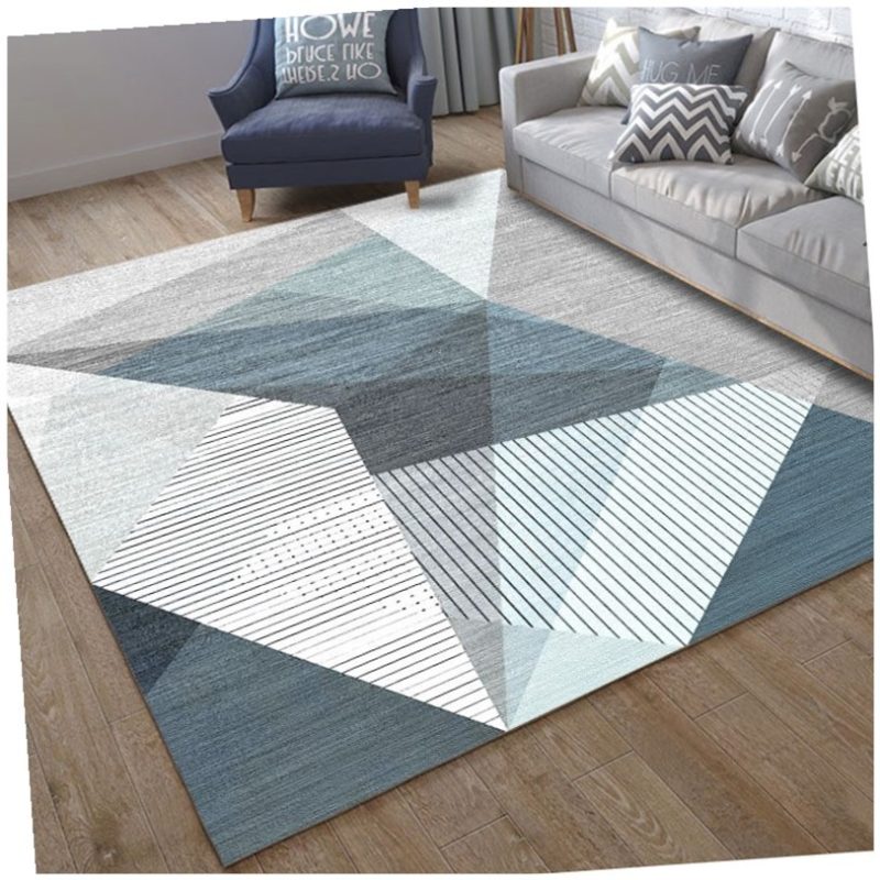 Pink Hexagon Pattern Soft Border Rug - Image 10