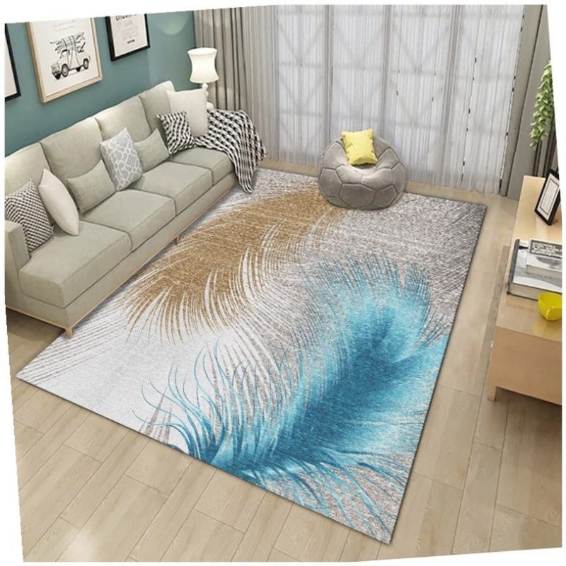 Pink Hexagon Pattern Soft Border Rug - Image 7