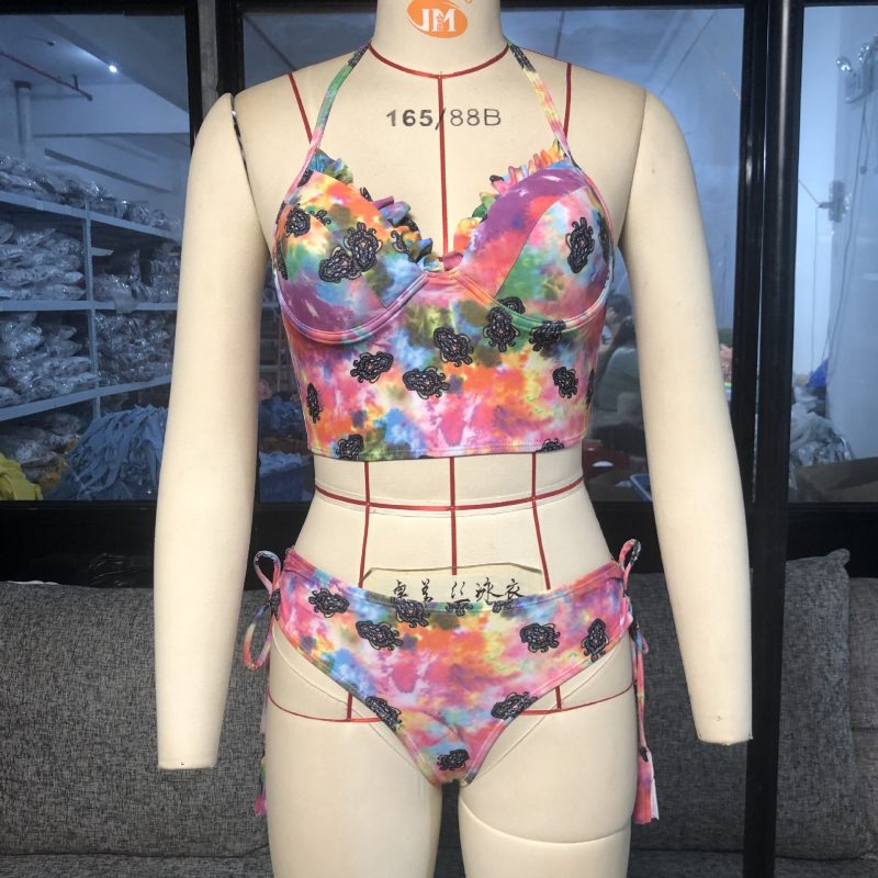 Dyed Split Swimsuit For Women - Image 5