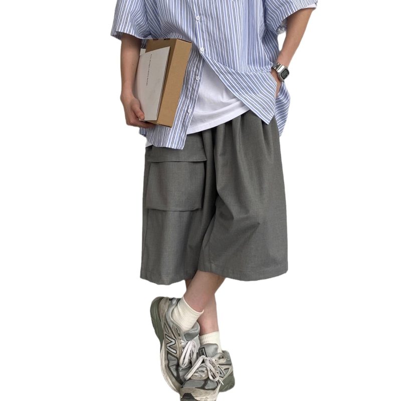 Simple Retro Loose Breathabe Shorts - Image 8