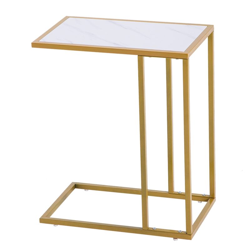 White Marble Side Table - Image 5