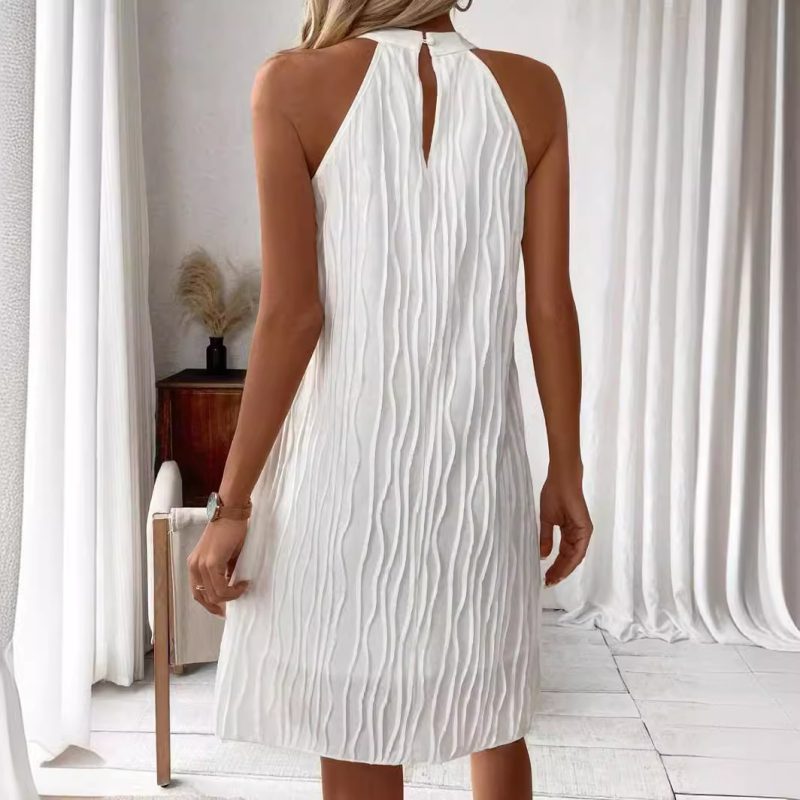 Pure Halter Backless Dress For Women - Image 7