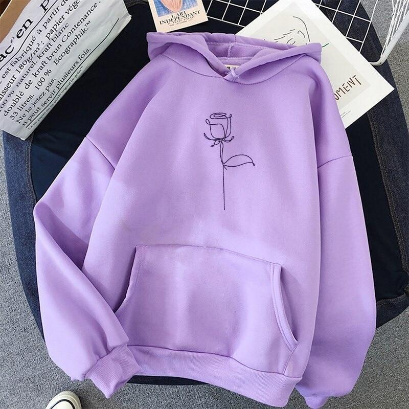 Floral Print Rosane Sweatshirts Hoodies