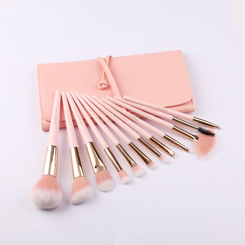 12 Tip Tail Handle Makeup Brush Set