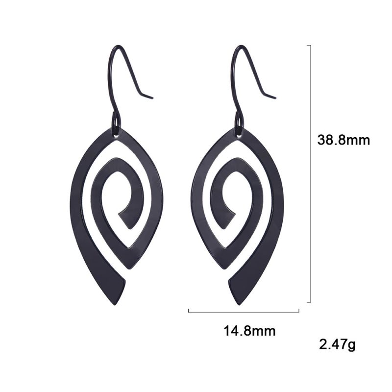 Stainless Steel Vortex Pattern Earrings - Image 6