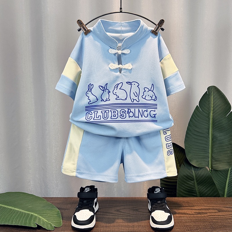 Short Sleeve Rabbit Print Two-piece Set