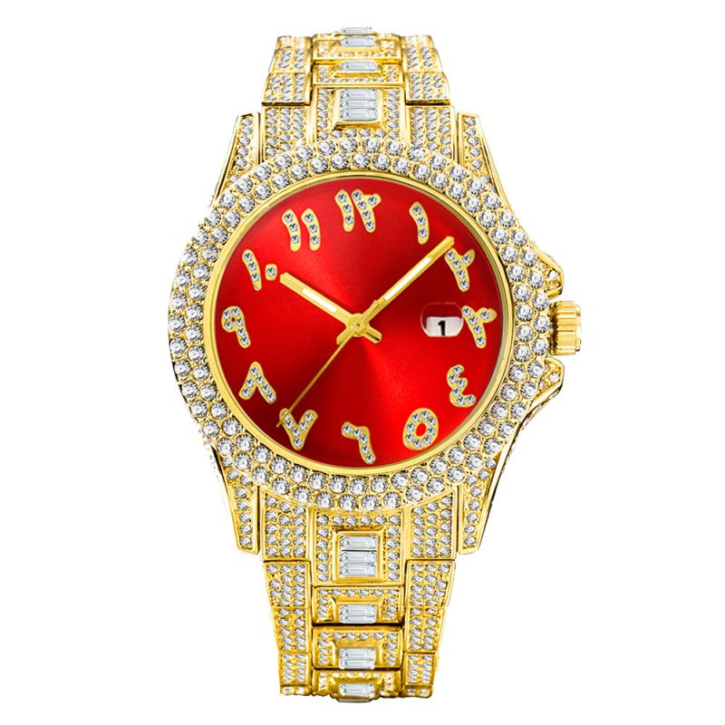 Waterproof Hip Hop Diamond Men's Quartz Watch - Image 9