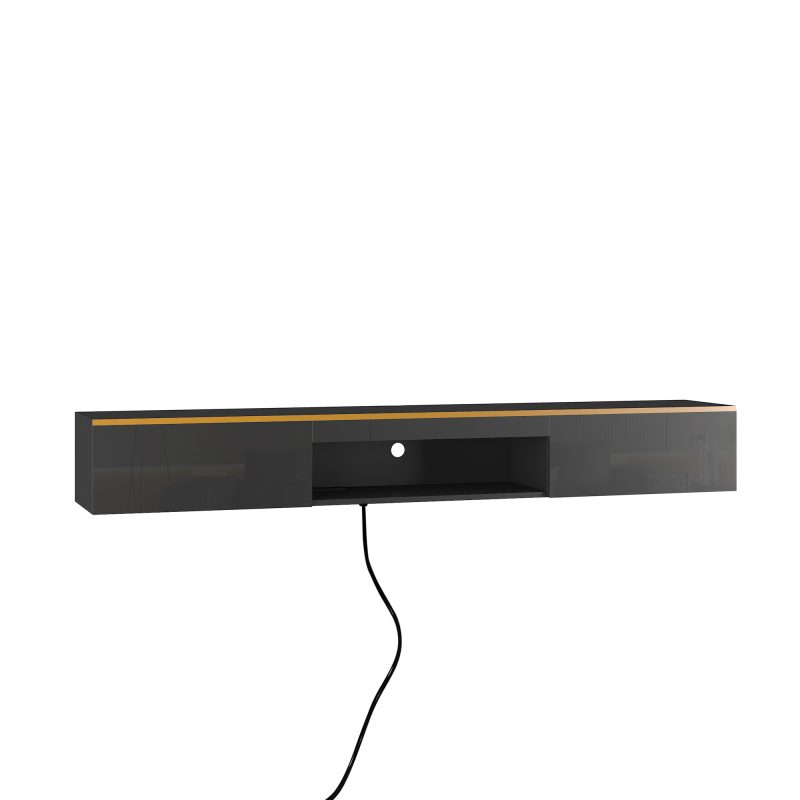 Floating TV Stand Wall Mounted With 16 Color LEDs - Image 10