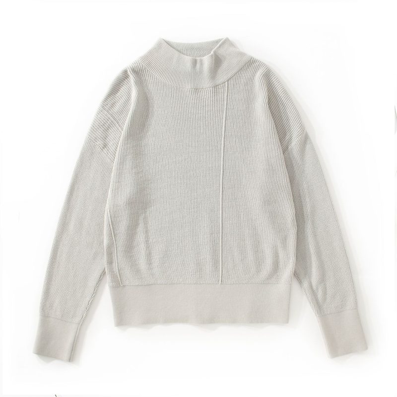 Loose Turtleneck Long Sleeve Knitted Sweater - Image 4