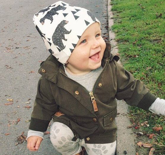 Baby Tic Tac Printed Hooded Cap