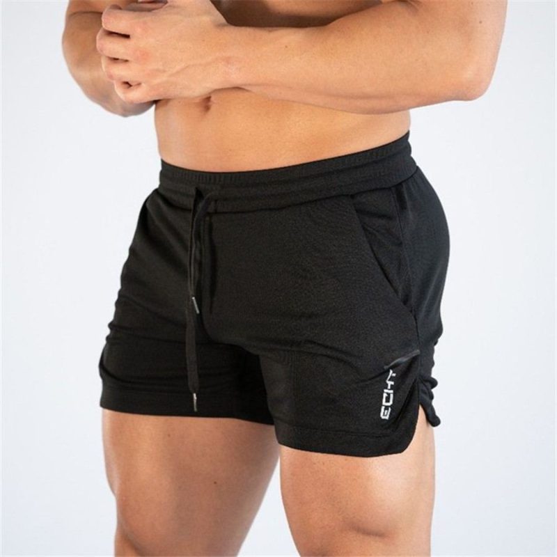 Men Waterproof Fitness Bodybuilding Shorts
