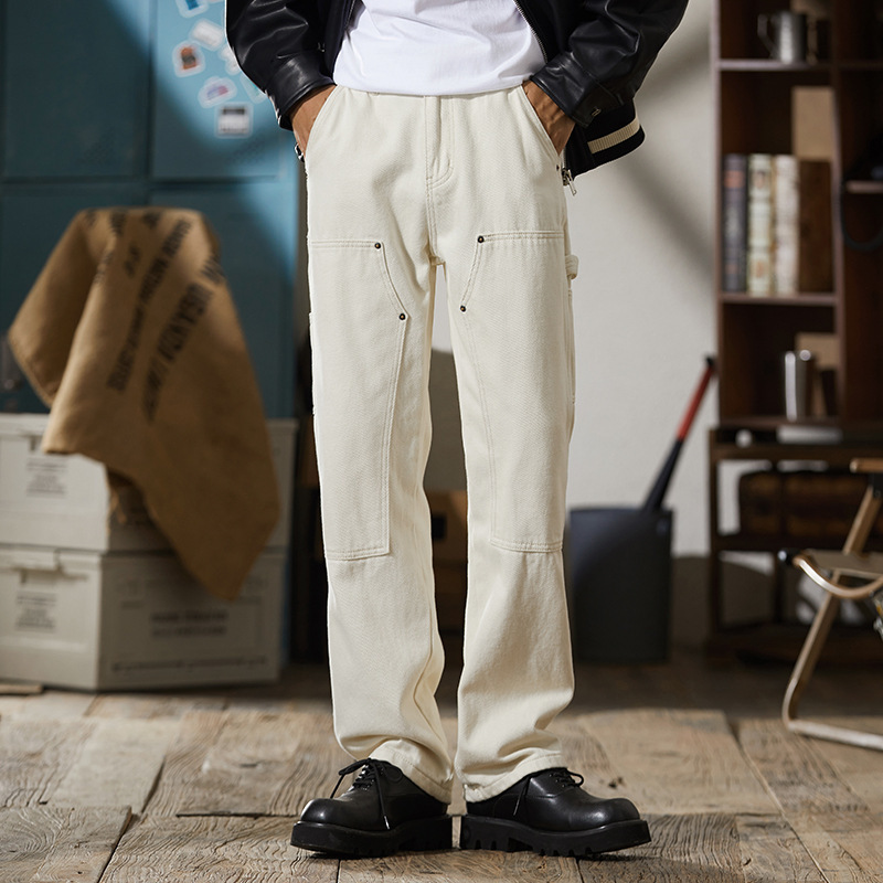 Trendy Patchwork Cargo Jeans For Men