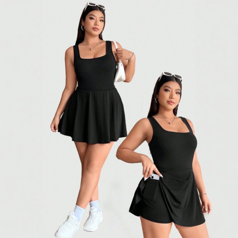 Summer Square Collar Slip Dress - Image 2