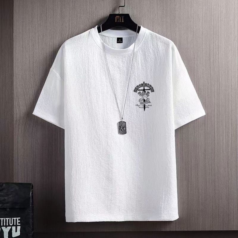 Ice Silk Short Sleeve T-shirt Men - Image 5