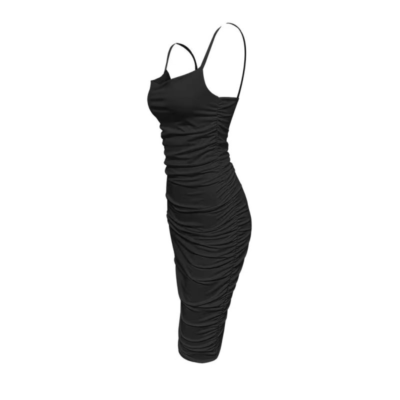 Long Backless Ruffle Hip Dress For Women - Image 5