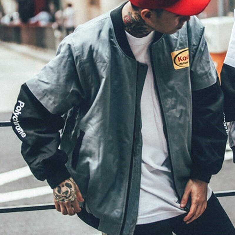 Hip Hop Men Streetwear Print Jacket