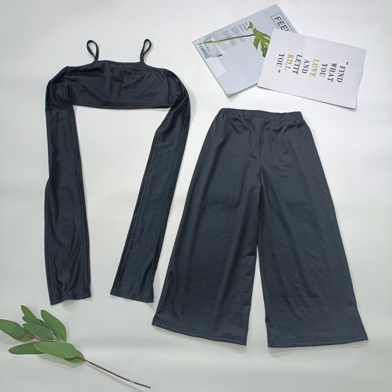 Girls Hanging Neck Off Two Piece Suit - Image 3