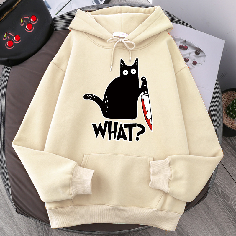 Black Cat Surprised Killer Hoodies