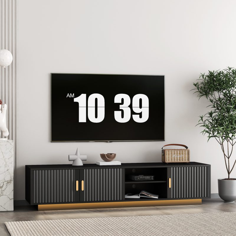 Modern TV Stand With LED Lights - Image 4