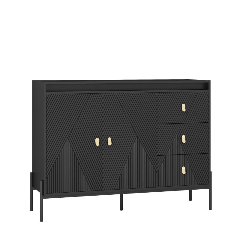 Fluted Sideboard Cabinet With Led Lights - Image 10