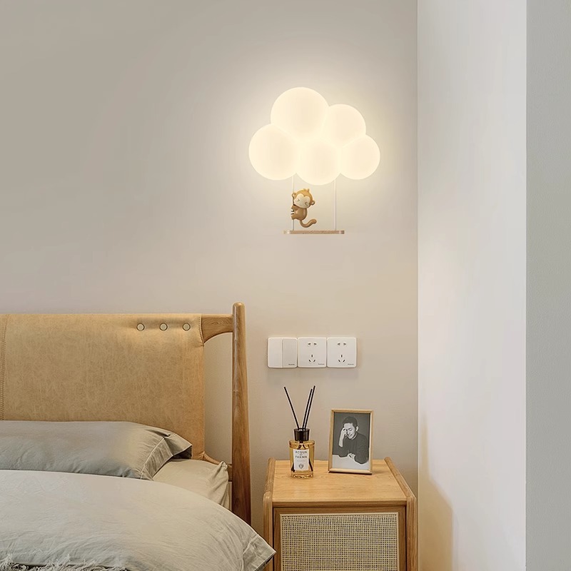 Full Spectrum Cloudy Bedroom Wall Lamp