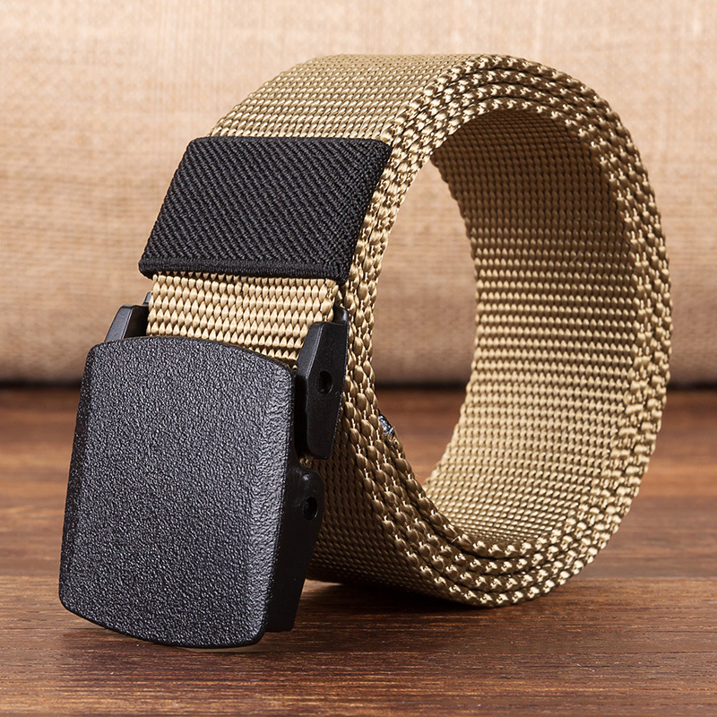 Woven Nylon Buckle Canvas Belt