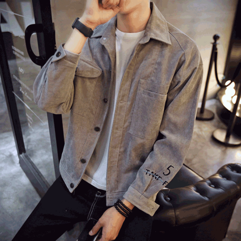 Single Breasted Leisure Slim Solid Men Jackets