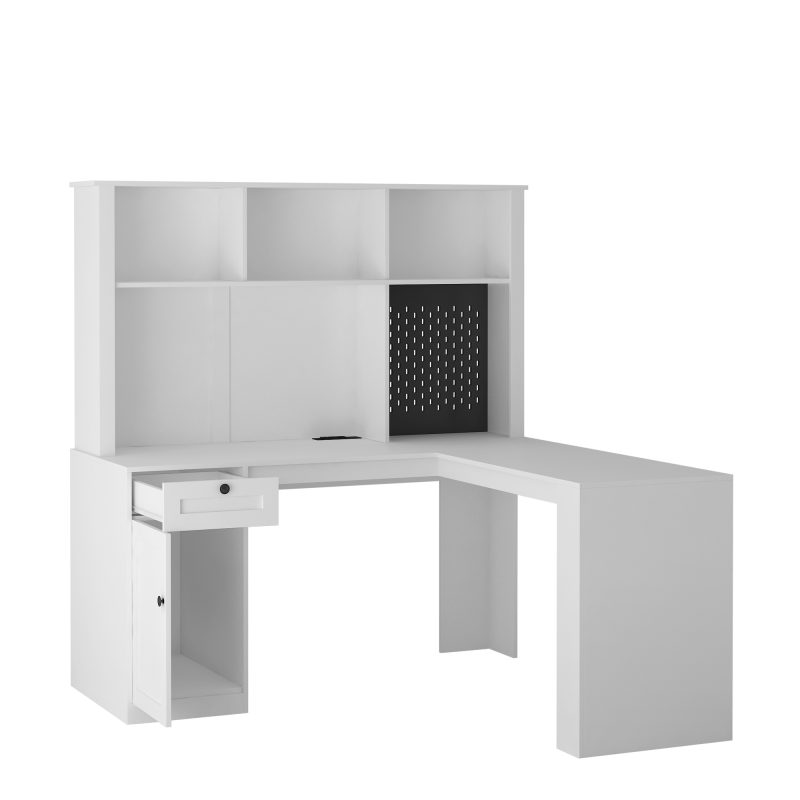 L Shaped Computer Desk Drawers With Storage - Image 8