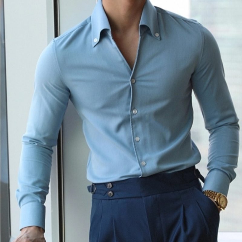 Italian Colllar Young Men's Shirt