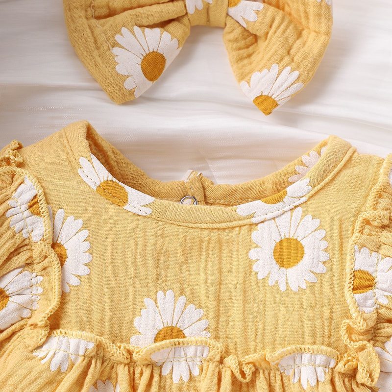 Summer Cheerful Floral Infant Baby Rompers - Image 6