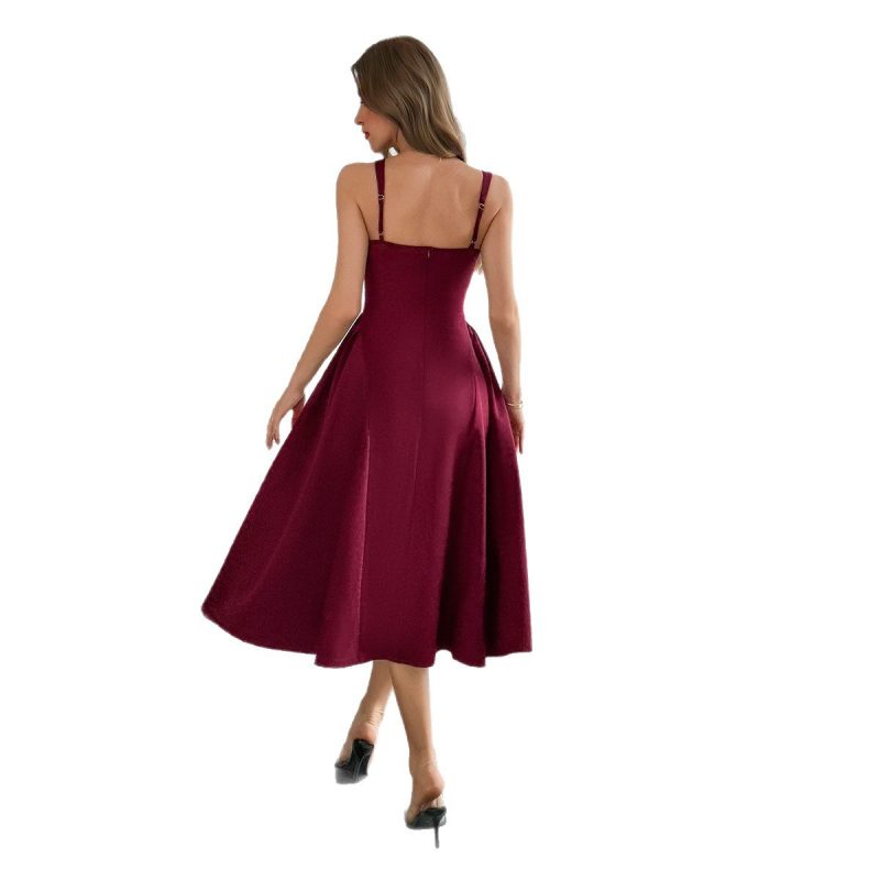 Simple Camisole A Line Leisure Dress - Image 3