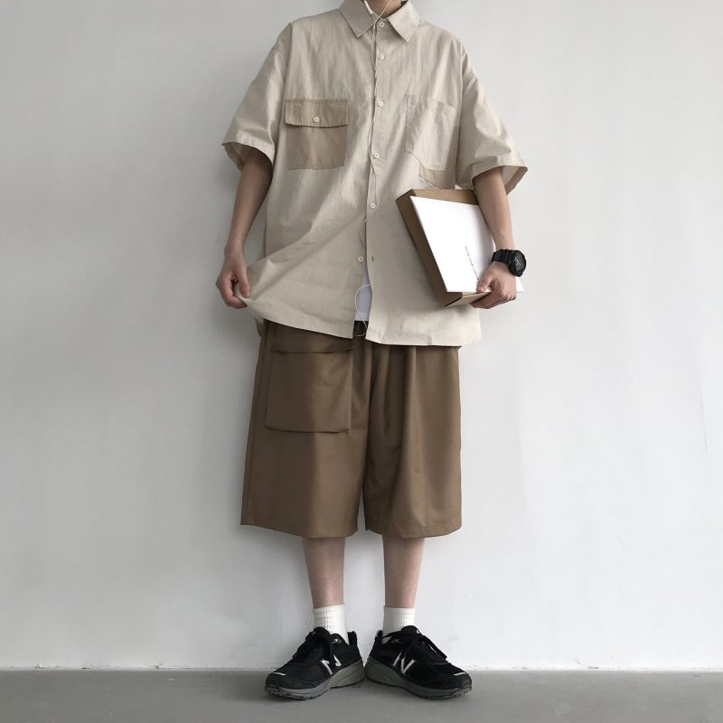 Simple Retro Loose Breathabe Shorts - Image 6