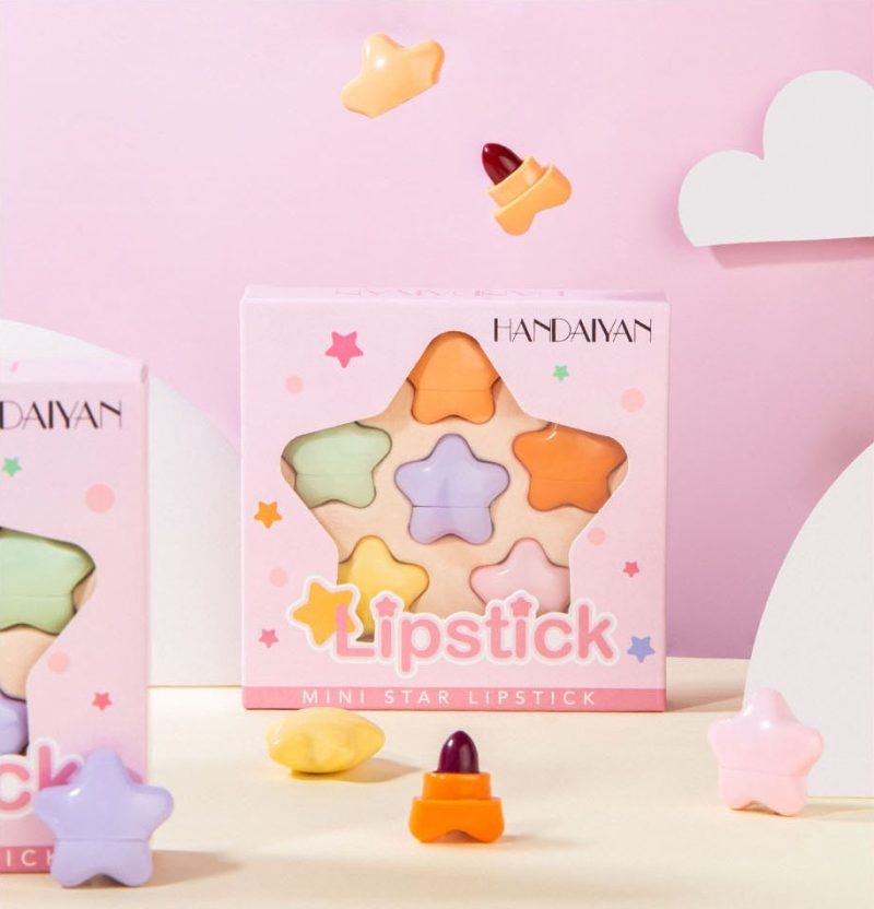 Mini Pentagram 6 Colors Lipstick Set