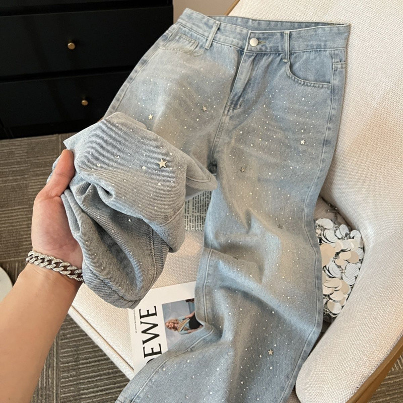 Women's High Waist Slimming Denim Trousers