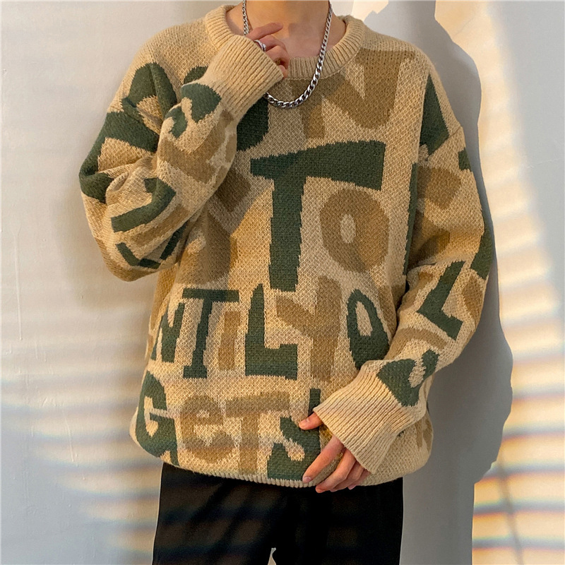 Crewneck Color Contrast Knitted Sweater