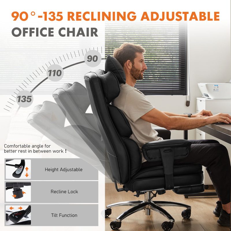 Ergonomic Pure Leather Desk Chair - Image 4
