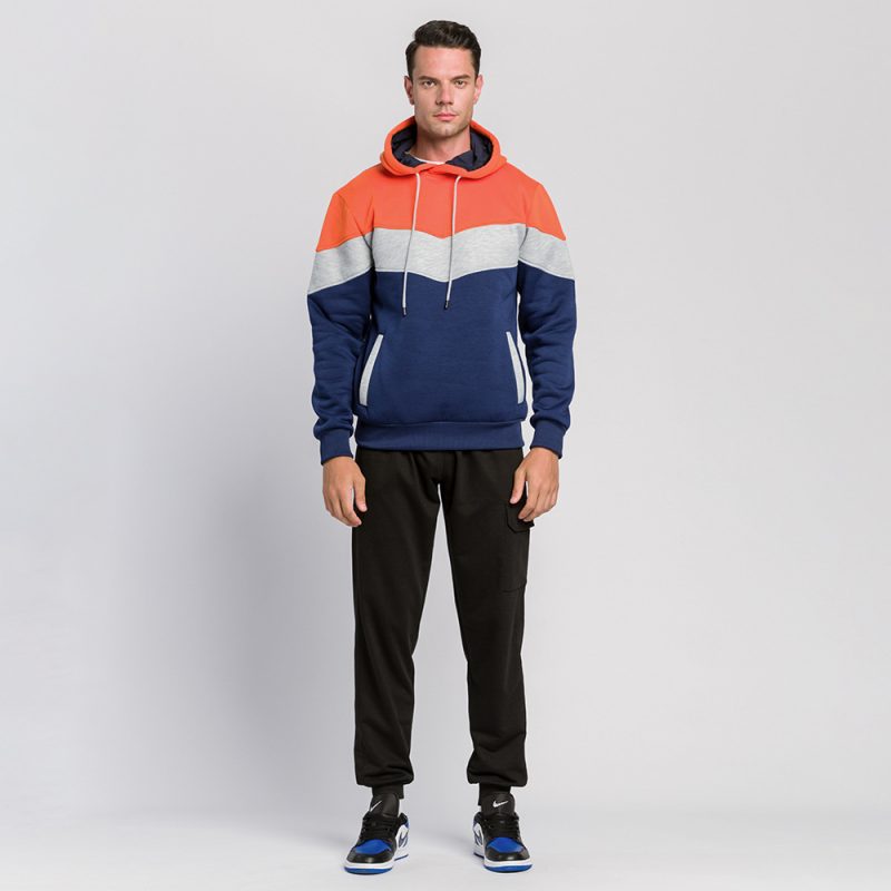 Casual Solid Color Pullover Hoodies for Men