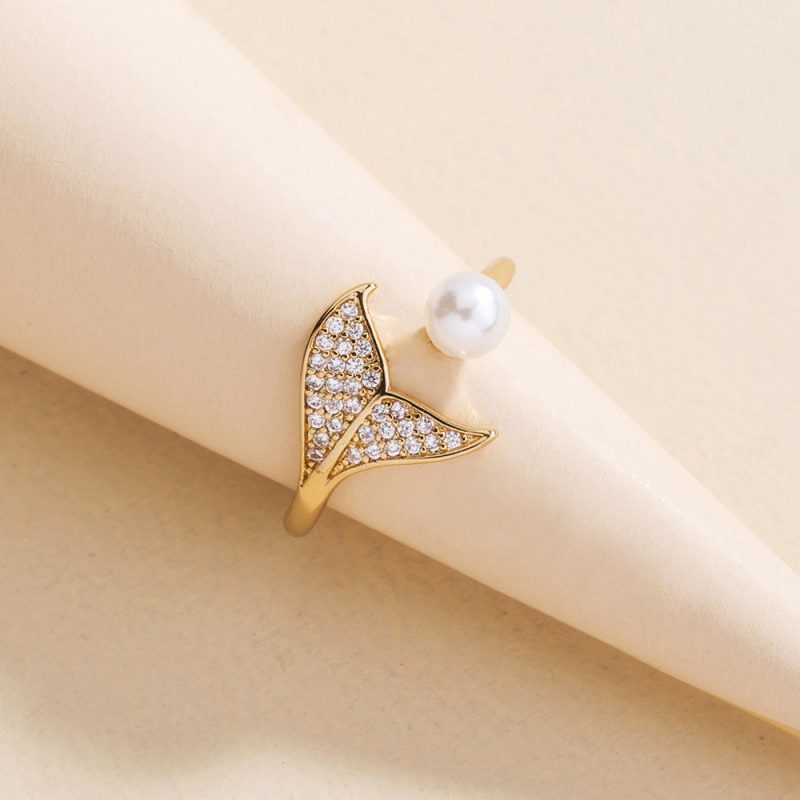 Micro Inlaid Mermaid Tail Ring - Image 2