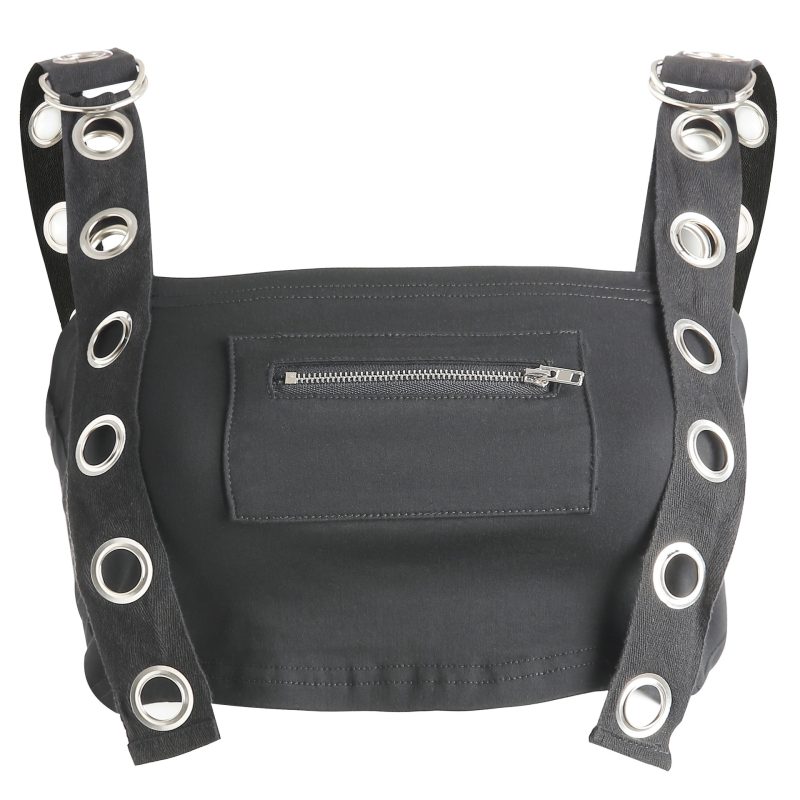 Sleeveless Black Cropped Bustier Top - Image 3