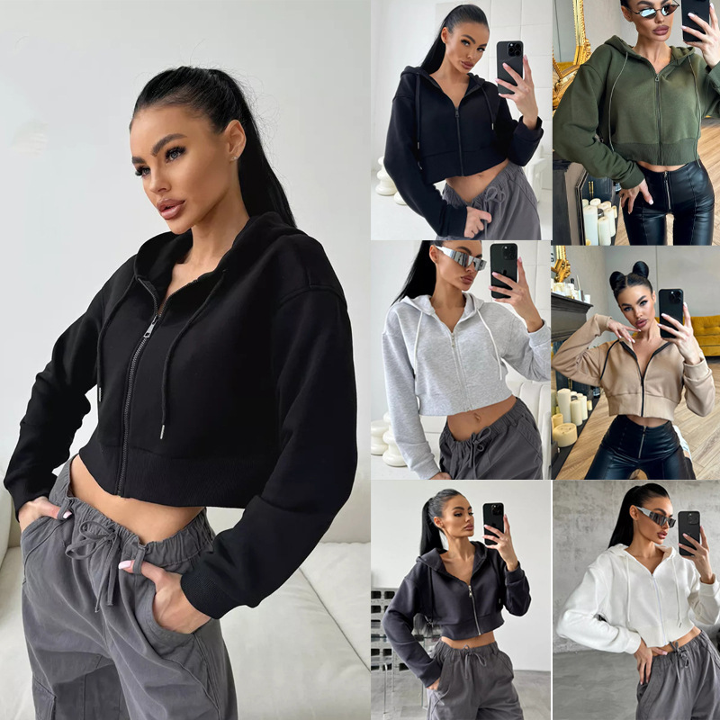 Long Sleeve Hooded Drawstring Sweater