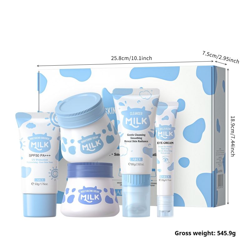 5-piece Milk Moisturizing Facial Care Suit - Image 7