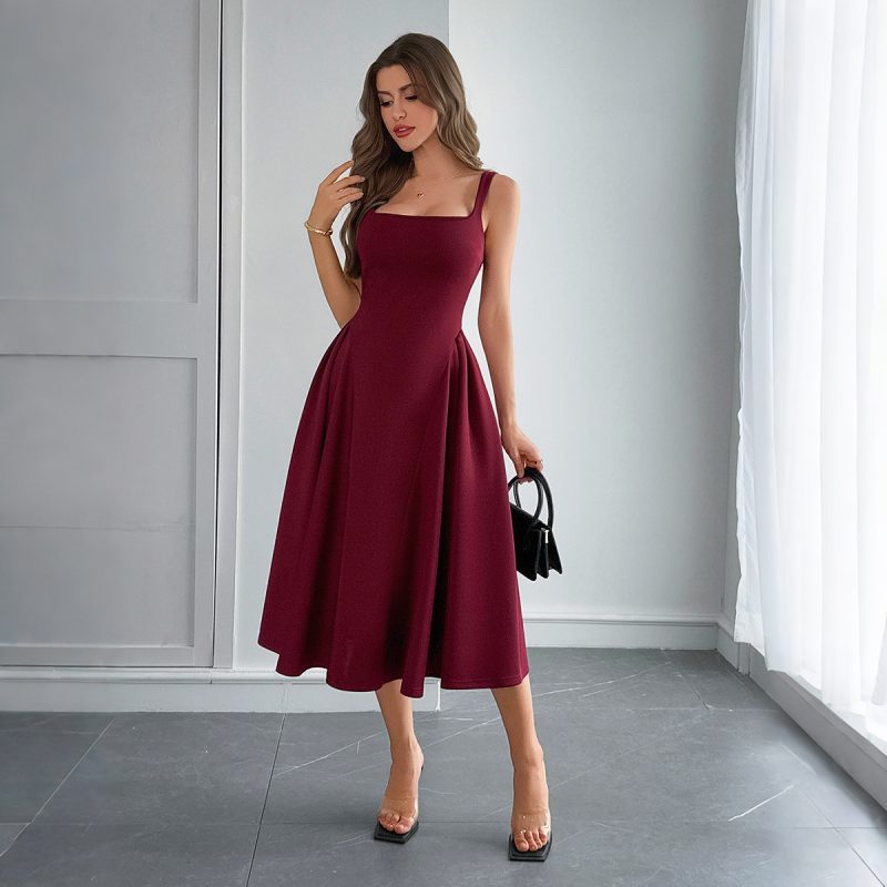 Simple Camisole A Line Leisure Dress - Image 2