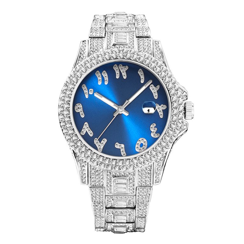 Waterproof Hip Hop Diamond Men's Quartz Watch - Image 7